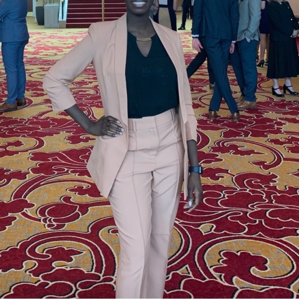 Women's Blush Pink Tailored Blazer - Classic Open Front Jacket